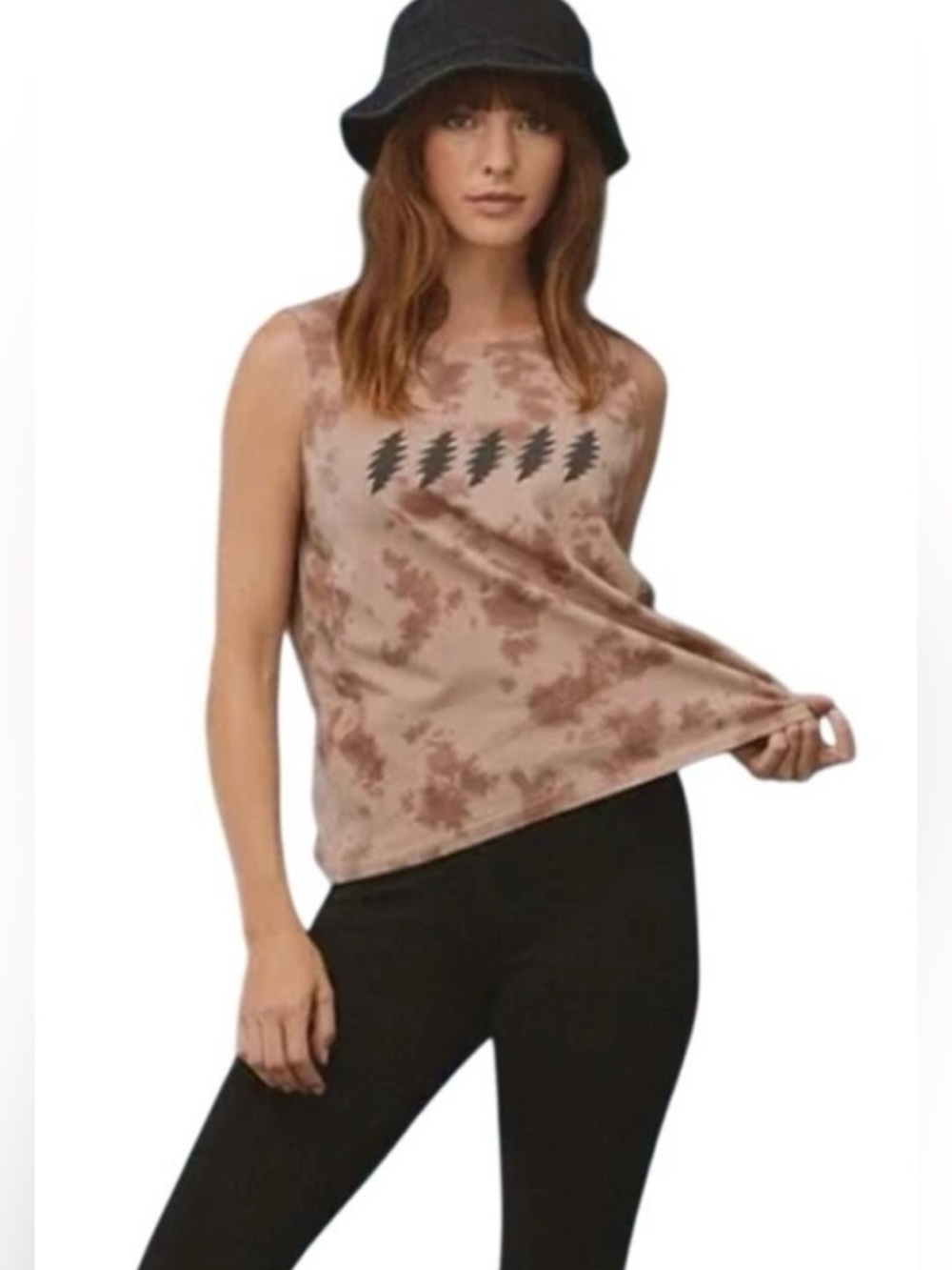 Pact & Grateful Dead Collab Graphic Muscle Tee, Organic Cotton, Women's XS